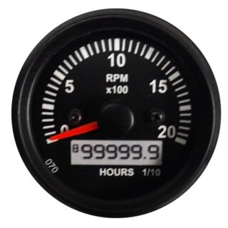 TACHOMETER 2000 RPM WITH LCD HOUR  52MM DIAMETER