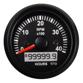 TACHOMETER 4000 RPM WITH LCD HOUR  52MM DIAMETER