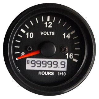 VOLTMETER EELECTRONIC 8-16V WITH LCD HOUR METER