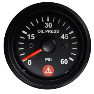 OIL PRESSURE GAUGE ELECTRONIC 0-60 PSI WITH WARNING
