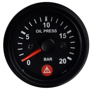 OIL PRESSURE GAUGE ELECTRONIC 0-20 BAR WITH WARNING