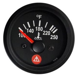TEMPERATURE GAUGE 100-250 F WITH WARNING