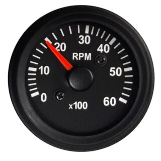 TACHOMETER 6000 RPM  52MM DIAMETER