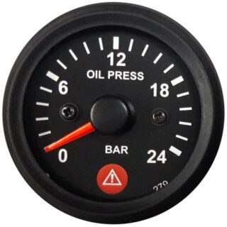 OIL PRESSURE GAUGE ELECTRONIC 0-24 BAR WITH WARNING