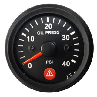 OIL PRESSURE GAUGE ELECTRONIC 0-40 PSI WITH WARNING