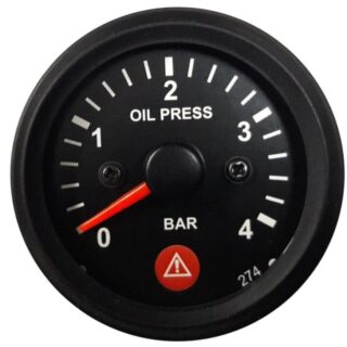 OIL PRESSURE GAUGE ELECTRONIC 0-4 BAR WITH WARNING